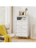 COSTWAY Kommode mit 4 Schubladen 60 x 40 x 112,5 cm in Weiß