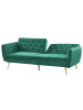 Beliani 2-Sitzer Sofa BARDU in Grün/Braun - (W) 213 x (H) 84 x (L) 106 cm