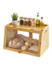 relaxdays Brotkasten in Natur - (B)26 x (H)23 x (T)39 cm