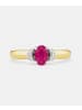 Diamant L'éternel Ring, mit Rubin, 375 Gelbgold
