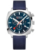 Mondaine Herren-Chronograph Grand Cushion Set Blau 41 mm