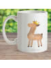 Mr. & Mrs. Panda Kaffeetasse Lama König ohne Spruch in Weiß