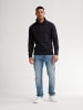 Petrol Industries Melierter Pulover Logan in Schwarz