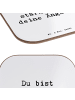 Mr. & Mrs. Panda Unterleger Spruch Angst überwinden mit Spruch in Weiß