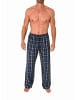 NORMANN Schlafanzug Pyjama Hose lang kariert Baumwolle - 79851 in grau