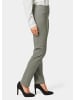 GOLDNER Kurzgröße:  Elegante Stretchhose mit Schlupfbund in moorgrün