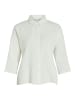 Vila Lockere Crepe Design Hemd Bluse mit weiten Ärmeln in Weiß