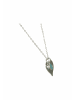 Gemshine Halskette mit Anhänger HERZ - Chalcedon in silver coloured