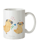 Mr. & Mrs. Panda Mehrwegbecher Mops Verliebt ohne Spruch in Weiß