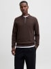 Jack & Jones Gestricktes Polo in Mulch 1