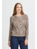 Pulz Strickjacke PZSARA Regular fit in Brown Animal Printed