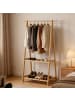 relaxdays Kleiderständer in Natur - (B)70 x (H)152 x (T)43 cm