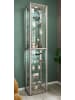VCM  Holz Glas Stand Vitrine Sammelvitrine Kavisa XXL in Silber
