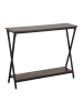 relaxdays Konsolentisch in Braun/ Schwarz - (B)100 x (H)80 x (T)30 cm