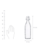 Butlers Flasche mit Bügelverschluss 1000ml SWING in Transparent