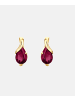 Diamant L'éternel Ohrstecker aus 375 Gelbgold mit Rubin