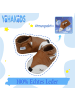 Yihakids Baby Krabbelschuhe aus Leder, weiche Lauflernschuhe mit rutschfester Sohle 