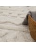 KADIMA DESIGN Hochflor Teppich Shaggy Struktur 3D Schlafzimmer in Creme