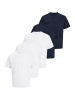 Jack & Jones T-Shirt Organic Relaxed in Weiß / dunkelblau