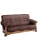 58 aufm Kessel SOFA 3-Sitzer Katlin Bezug Echtleder Eiche rustikal P43 / burgund