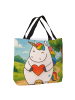 Mr. & Mrs. Panda Shopper Tasche Einhorn Herz Design ohne Spruch in Weiß