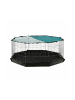 relaxdays Freilaufgehege in Silber - (B)150 x (H)60 x (T)150 cm