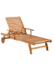 Beliani Gartenliege JAVA PREMIUM in Braun/Beige - (W) 64 x (H) 35 x (L) 196 cm