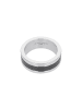 Tom Tailor Ring Edelstahl, IP schwarz in bicolor