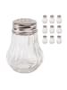 relaxdays 10x Salz- und Pfefferstreuer in Transparent/ Silber - 50 ml