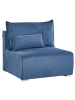 Beliani Sofaelement NERBO in Blau/Braun - (W) 100 x (H) 97 x (L) 106 cm