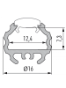 LED Line LED Aluminium Eckprofil PD-C 1 Meter Aluprofil Leiste Silber in Silber