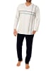 NORMANN Schlafanzug langarm Pyjama - 84609 in grau