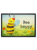 Mr. & Mrs. Panda Schmutzmatte Biene Happy Design mit Spruch in Weiß