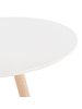 KADIMA DESIGN Runder Stehtisch, Holz mit Metallfußstütze, Ø 60 cm in Weiß-Beige