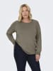 ONLY Carmakoma Strickpullover in Walnut