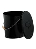 relaxdays Ascheeimer in Schwarz - 12 Liter