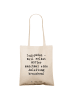Mr. & Mrs. Panda Canvas Tasche Spruch Logopädin Helden mit Spruch in Creme