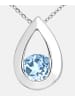 Diamant L'éternel Halskette mit Anhänger aus 375 Weißgold mit Topas
