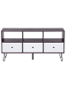 Beliani TV-Möbel FOSTON in Braun/Weiß - (W) 120 x (H) 60 x (L) 35 cm