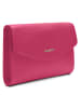 Lazarotti Bologna Leather Clutch Tasche Leder 23 cm in hot pink