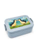 Mr. & Mrs. Panda Lunchbox Pinguine Kuss Design ohne Spruch in Blau Pastell