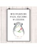 Mr. & Mrs. Panda Wandbild Chinchilla Blume mit Spruch in Weiß