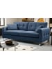 Inn.Furn Sofa blau Flachgewebe 2,5-Sitzer 203 cm, Couch mit Steppoptik