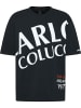Carlo Colucci T-Shirt Dal Paro in Schwarz