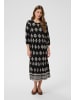 Cream Kleid CRTiah A-shape in Black Damask Pattern