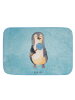 Mr. & Mrs. Panda Badematte Pinguin Lolli ohne Spruch in Eisblau