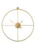 Beliani Wanduhr ZUCHWIL in Gold - (W) 50 x (H) 50 x (L) 2 cm