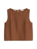 Marc O'Polo Ärmellose Leinenbluse regular in Burnt Brown