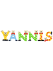 Playshoes Deko-Buchstaben "YANNIS" in bunt