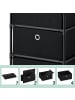 relaxdays Kommode in Schwarz/ Braun - (B)43 X (H)105 x (T)33 cm
